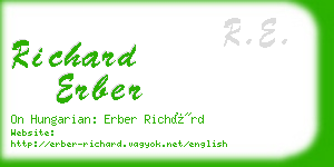 richard erber business card